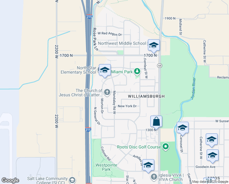 map of restaurants, bars, coffee shops, grocery stores, and more near 1865 West 1458 North in Salt Lake City