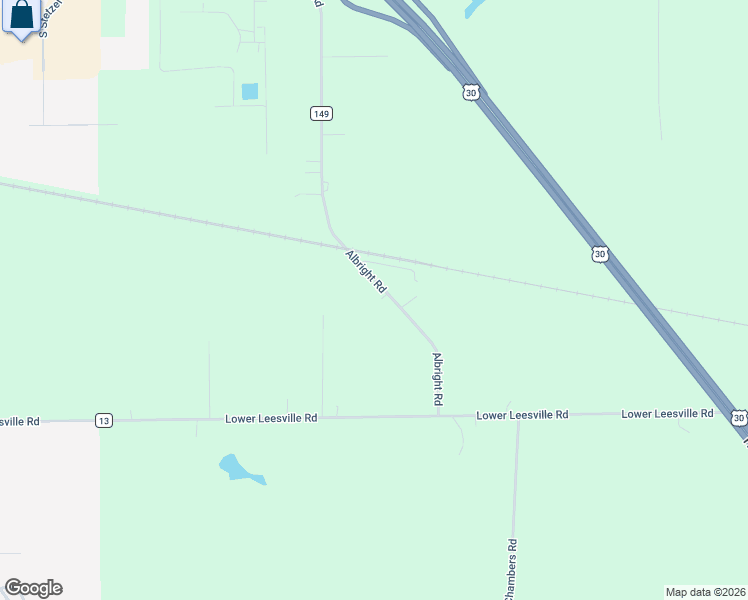 map of restaurants, bars, coffee shops, grocery stores, and more near 2708 Albright Road in Bucyrus