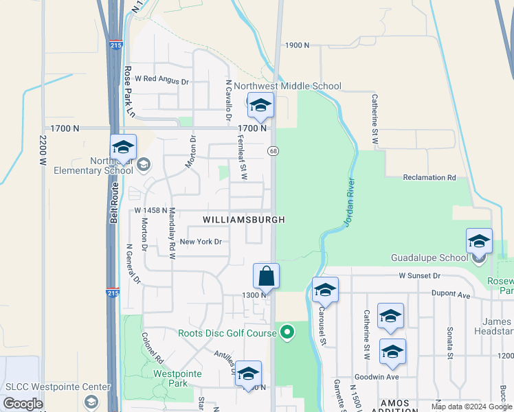 map of restaurants, bars, coffee shops, grocery stores, and more near 1720 Independence Boulevard in Salt Lake City