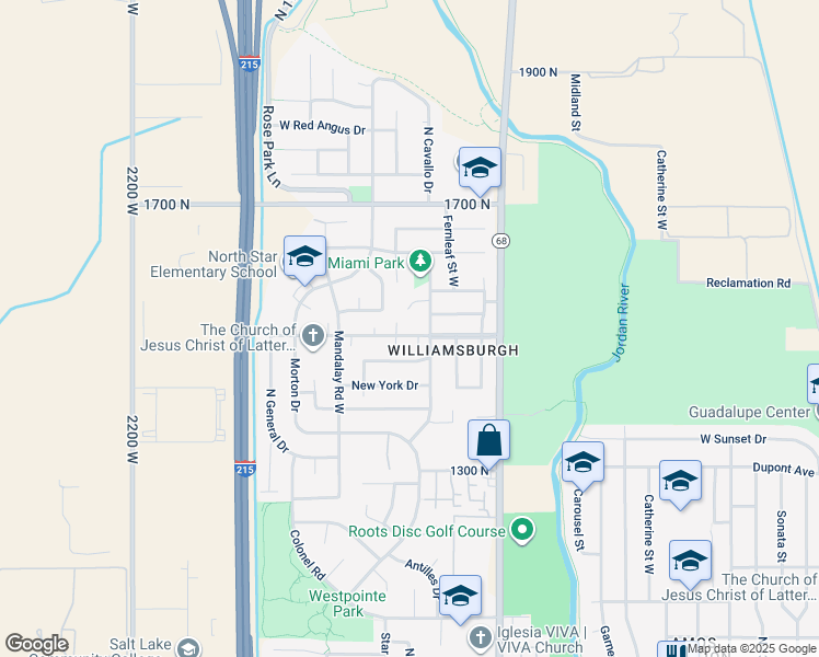 map of restaurants, bars, coffee shops, grocery stores, and more near 1814 Independence Boulevard North in Salt Lake City