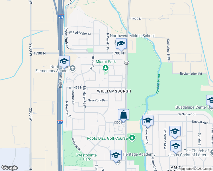 map of restaurants, bars, coffee shops, grocery stores, and more near 1805 Independence Boulevard North in Salt Lake City