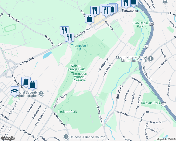 map of restaurants, bars, coffee shops, grocery stores, and more near in Centre
