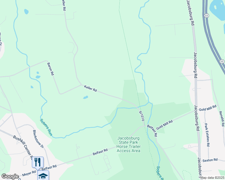 map of restaurants, bars, coffee shops, grocery stores, and more near 1068 Keller Road in Wind Gap