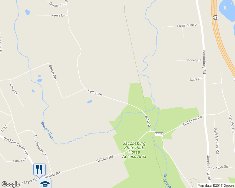 map of restaurants, bars, coffee shops, grocery stores, and more near 1068 Keller Road in Wind Gap