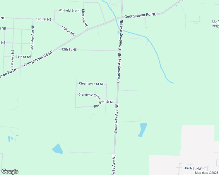 map of restaurants, bars, coffee shops, grocery stores, and more near 2026 Fairbrook Avenue Northeast in Canton