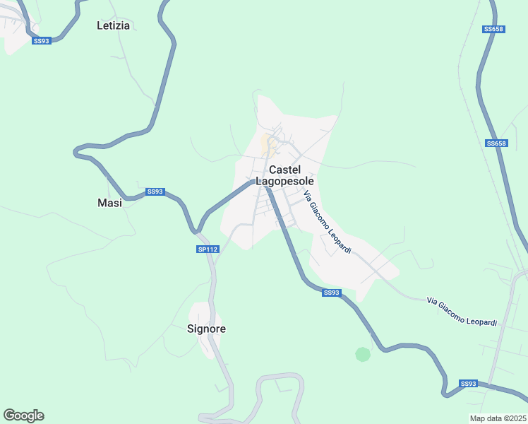 map of restaurants, bars, coffee shops, grocery stores, and more near 12 Via Dante Alighieri in Lagopesole