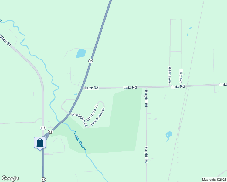 map of restaurants, bars, coffee shops, grocery stores, and more near 502 Lutz Road in Lima