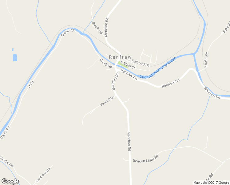 map of restaurants, bars, coffee shops, grocery stores, and more near 950 Meridian Road in Renfrew