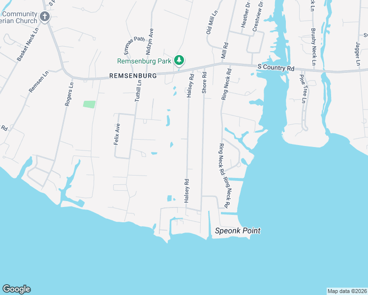 map of restaurants, bars, coffee shops, grocery stores, and more near 35 Halsey Road in Riverhead