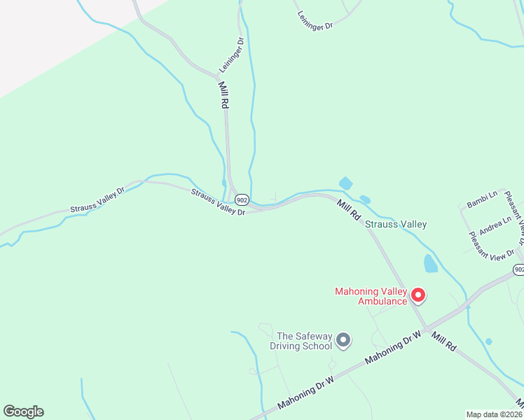 map of restaurants, bars, coffee shops, grocery stores, and more near 36 Strauss Valley Drive in Lehighton