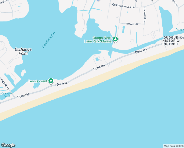 map of restaurants, bars, coffee shops, grocery stores, and more near 2 Dune Road in Westhampton Beach