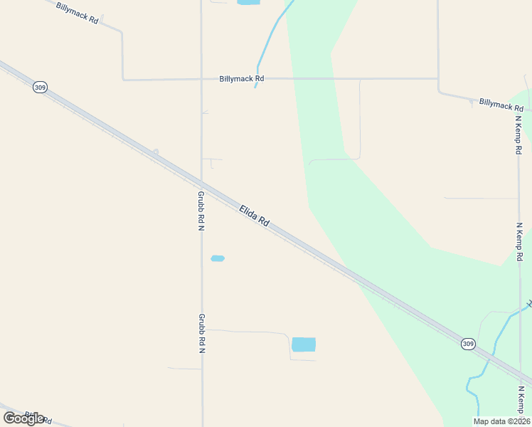 map of restaurants, bars, coffee shops, grocery stores, and more near 7140 Elida Rd in Elida