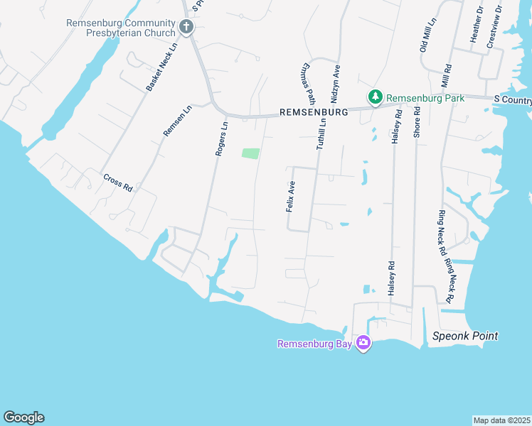 map of restaurants, bars, coffee shops, grocery stores, and more near 28 Club Lane in Remsenburg