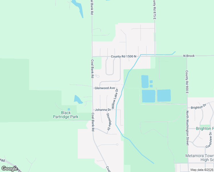 map of restaurants, bars, coffee shops, grocery stores, and more near 1365 Glenwood Avenue in Metamora