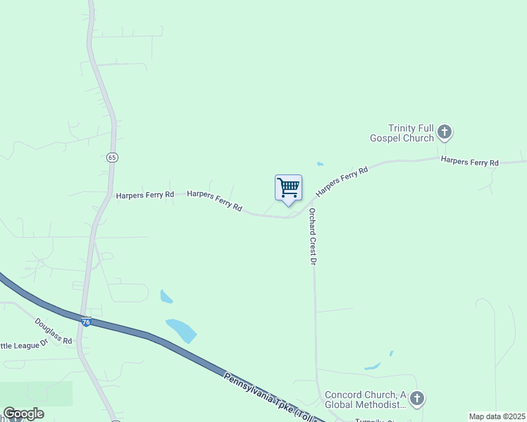 map of restaurants, bars, coffee shops, grocery stores, and more near 160-234 Harpers Ferry Road in Beaver Falls