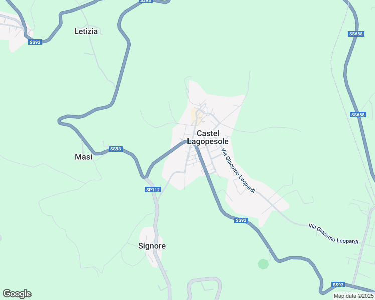 map of restaurants, bars, coffee shops, grocery stores, and more near 12 Via Dante Alighieri in Lagopesole