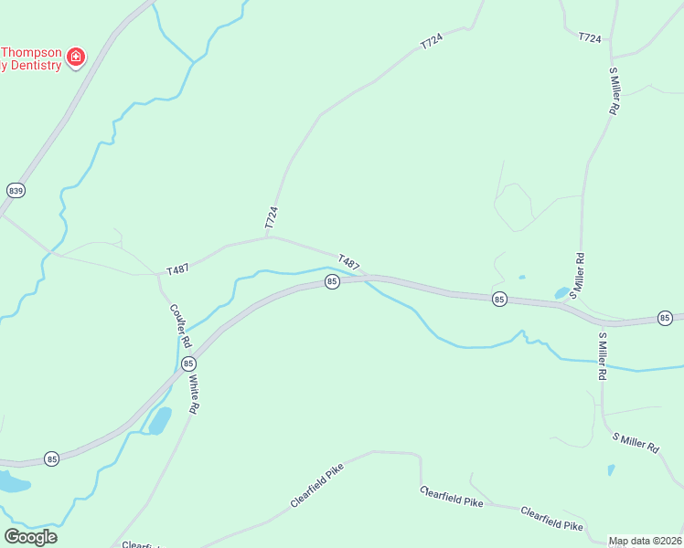 map of restaurants, bars, coffee shops, grocery stores, and more near 9119-9122 Pennsylvania 85 in Dayton