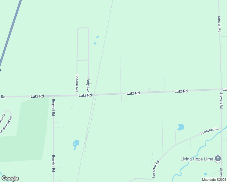 map of restaurants, bars, coffee shops, grocery stores, and more near 1051-1059 Lutz Road in Lima