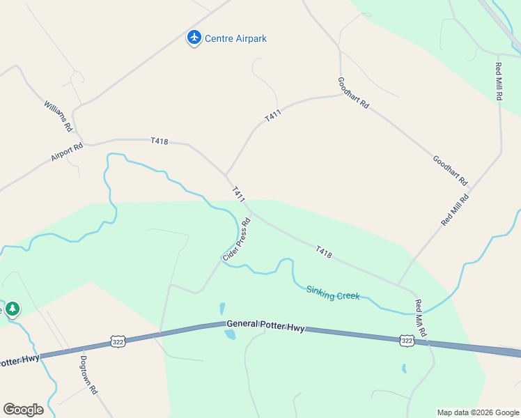 map of restaurants, bars, coffee shops, grocery stores, and more near 235 Geary Road in Centre Hall