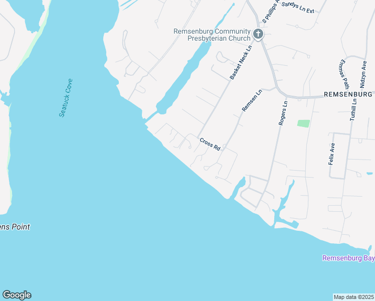 map of restaurants, bars, coffee shops, grocery stores, and more near 36 Basket Neck Lane in Remsenburg-Speonk