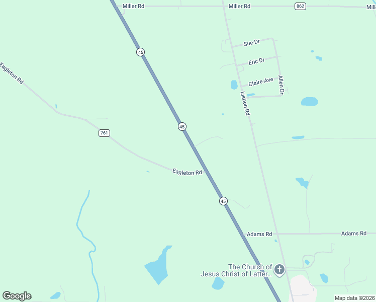 map of restaurants, bars, coffee shops, grocery stores, and more near 6603 Ohio 45 in Lisbon