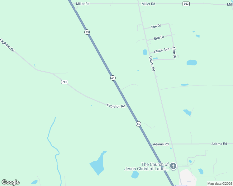 map of restaurants, bars, coffee shops, grocery stores, and more near 6603 Ohio 45 in Lisbon