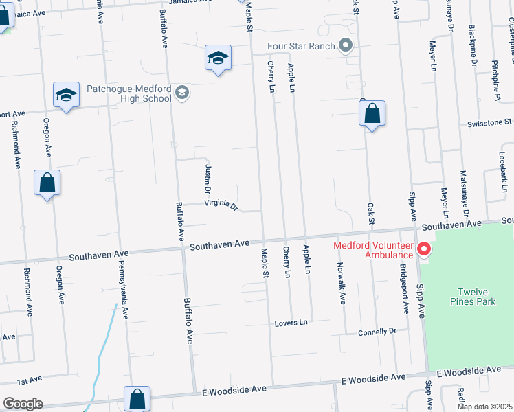 map of restaurants, bars, coffee shops, grocery stores, and more near 138 Maple Street in Medford