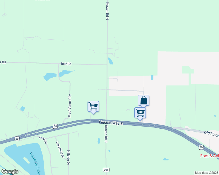 map of restaurants, bars, coffee shops, grocery stores, and more near 329 Kurzen Road North in Dalton