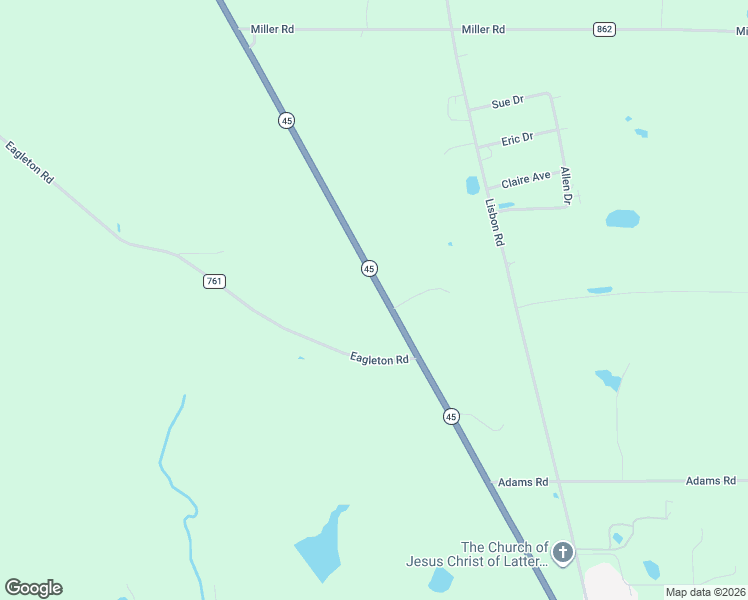 map of restaurants, bars, coffee shops, grocery stores, and more near 6603 Ohio 45 in Lisbon