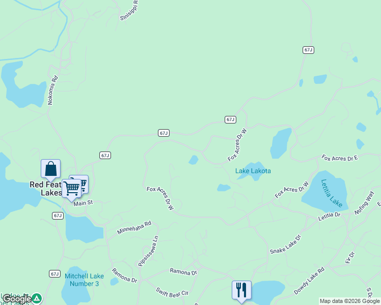 map of restaurants, bars, coffee shops, grocery stores, and more near 384 Fox Acres Drive East in Red Feather Lakes