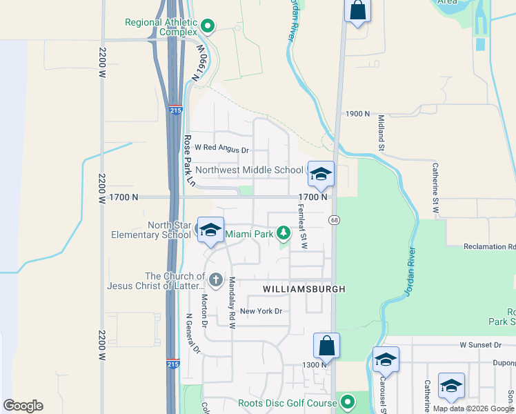 map of restaurants, bars, coffee shops, grocery stores, and more near 1633 Newton Park Street in Salt Lake City