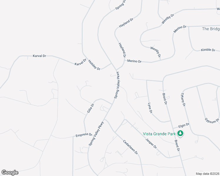 map of restaurants, bars, coffee shops, grocery stores, and more near 533 Spring Valley Parkway in Spring Creek