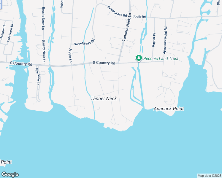 map of restaurants, bars, coffee shops, grocery stores, and more near 1 Shore Lane in Westhampton