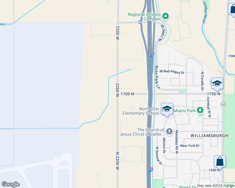 map of restaurants, bars, coffee shops, grocery stores, and more near 1652 2200 West in Salt Lake City