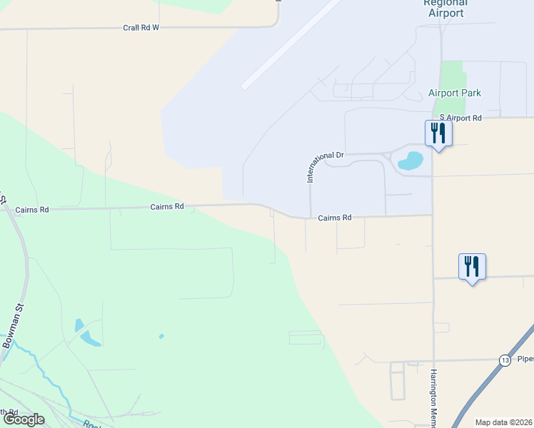 map of restaurants, bars, coffee shops, grocery stores, and more near 323 Cairns Road in Mansfield