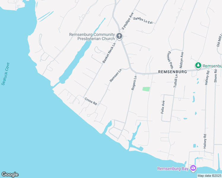 map of restaurants, bars, coffee shops, grocery stores, and more near 18 Remsen Lane in Remsenburg-Speonk