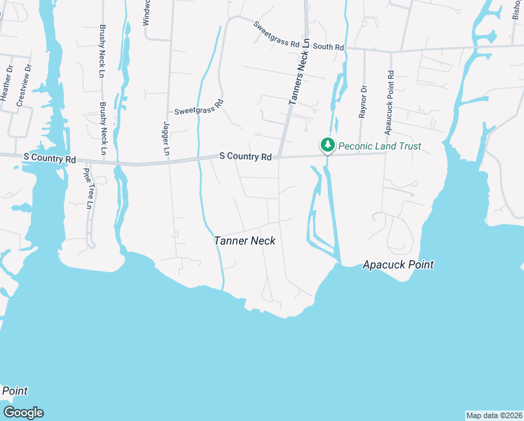 map of restaurants, bars, coffee shops, grocery stores, and more near 3 Shore Lane in Westhampton