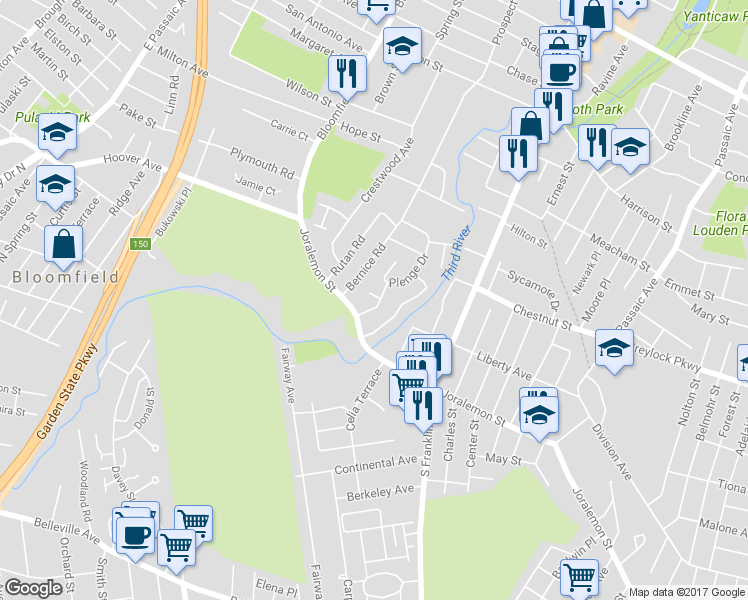 map of restaurants, bars, coffee shops, grocery stores, and more near 21 Plenge Drive in Belleville