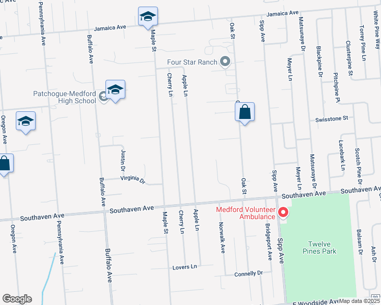 map of restaurants, bars, coffee shops, grocery stores, and more near 52 Apple Lane in Medford