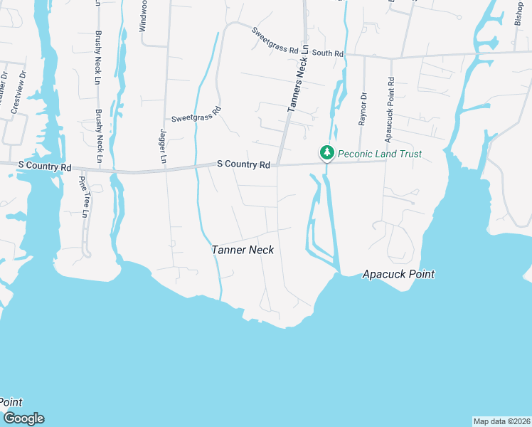 map of restaurants, bars, coffee shops, grocery stores, and more near 3 Shore Lane in Westhampton
