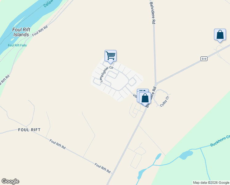 map of restaurants, bars, coffee shops, grocery stores, and more near 189 County Road 519 in Belvidere