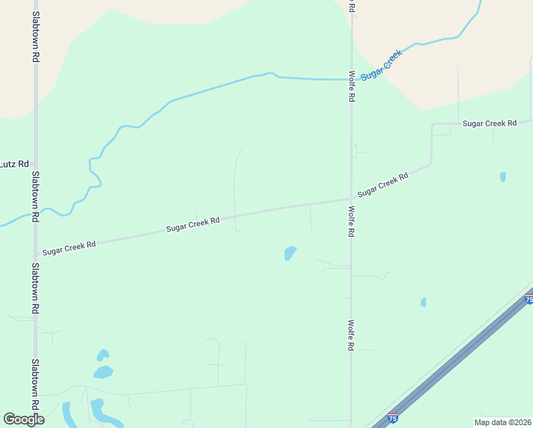 map of restaurants, bars, coffee shops, grocery stores, and more near 3645 Sugar Creek Road in Lima