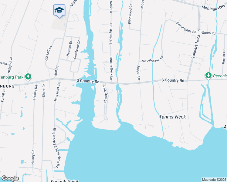 map of restaurants, bars, coffee shops, grocery stores, and more near 4 Pine Tree Ln in Westhampton