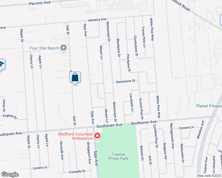 map of restaurants, bars, coffee shops, grocery stores, and more near 36 Matsunaye Drive in Medford