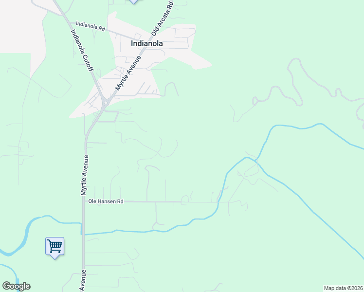 map of restaurants, bars, coffee shops, grocery stores, and more near 500 Blue Blossom Lane in Eureka