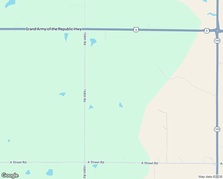 map of restaurants, bars, coffee shops, grocery stores, and more near 853 168th Road in Pleasant Dale