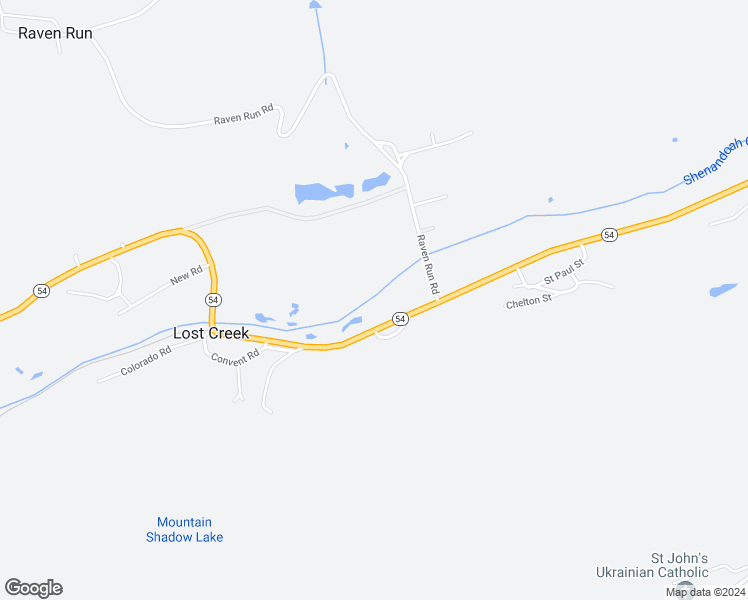 map of restaurants, bars, coffee shops, grocery stores, and more near 598 Mount Olive Boulevard in Shenandoah