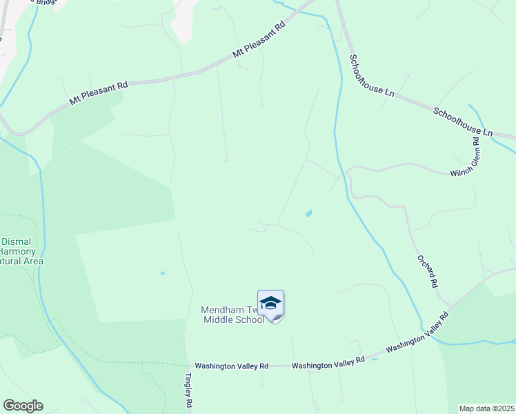 map of restaurants, bars, coffee shops, grocery stores, and more near 33 Old Orchard Road in Morristown
