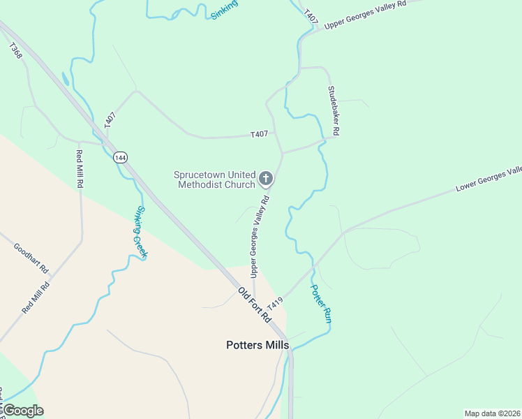 map of restaurants, bars, coffee shops, grocery stores, and more near 167 Upper Georges Valley Road in Spring Mills