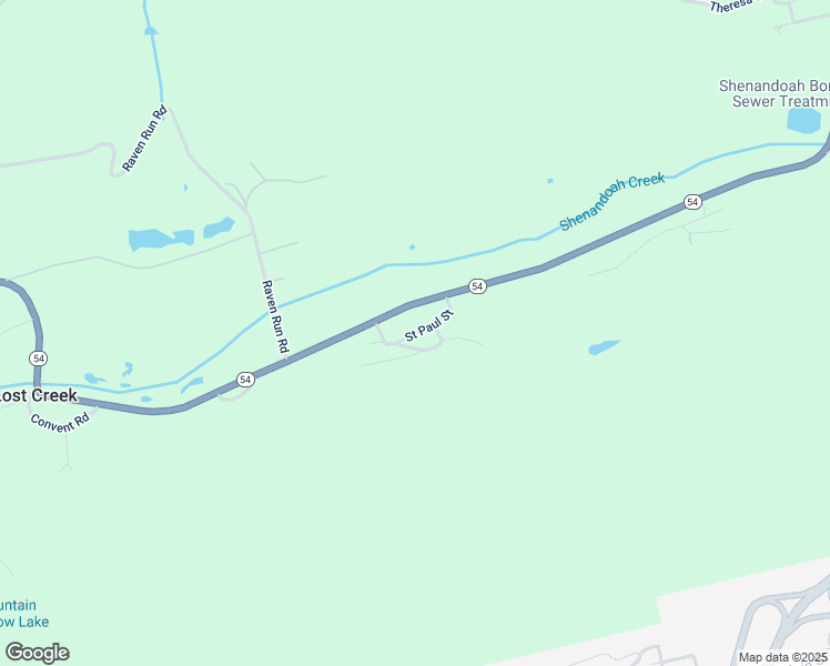 map of restaurants, bars, coffee shops, grocery stores, and more near 36 Saint Paul Street in Shenandoah